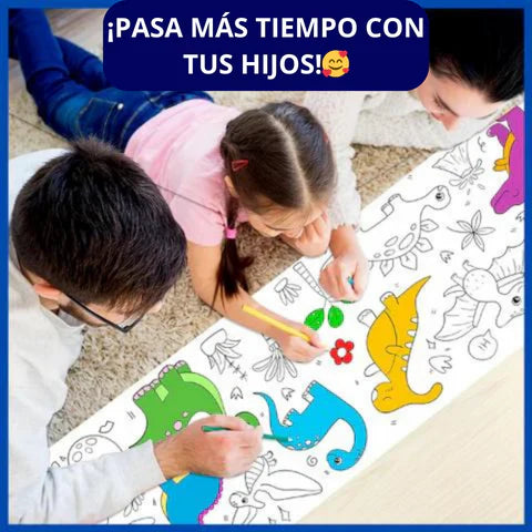 🔥 ¡LLEVA 2 Y SOLO PAGA 1! Rollo Gigante para Colorear de 3 Metros 🎨